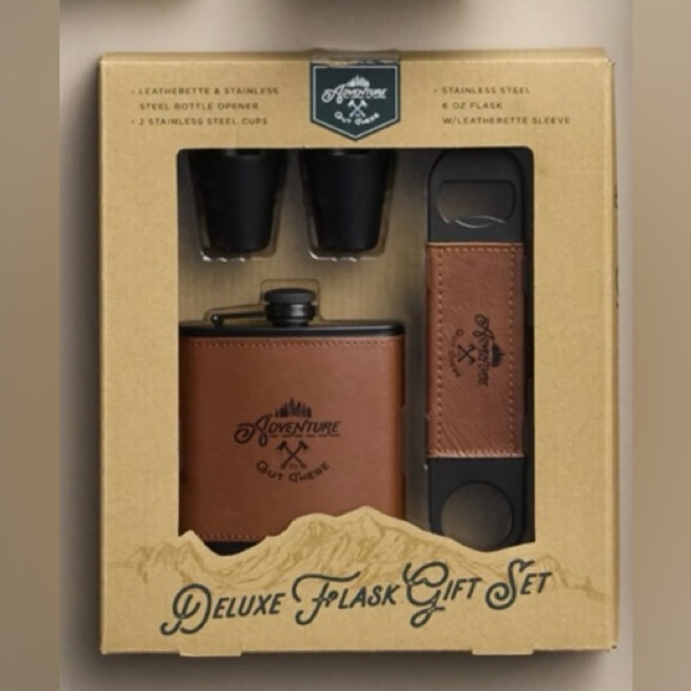 New Adventure Out There Deluxe Flask Gift Set